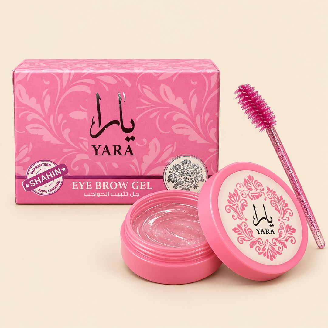 yara-eyebrow-fixing-gel-clear-brow-styling-lifestyle (2) Yara Clear Eyebrow Fixing Gel with Brow Brush 15 ml - Image 1