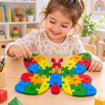 Wooden Butterfly Number & letters  Puzzle – 26 pcs - Image 2