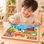 Farm Animals Puzzle with Frame for Kids 22* 30 cm - Image 3