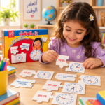 Arabic Telling Time Matching Puzzle – 60 pcs - Image 3
