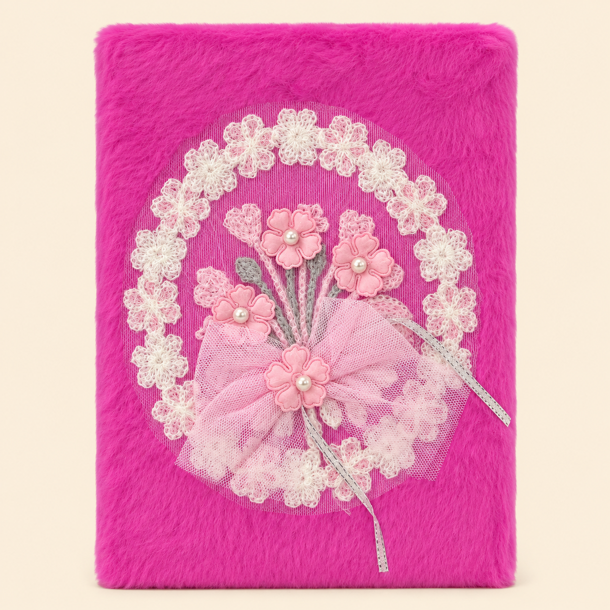 Kids Plush Sequin Notebook Journal with Lined Pages - Image 2