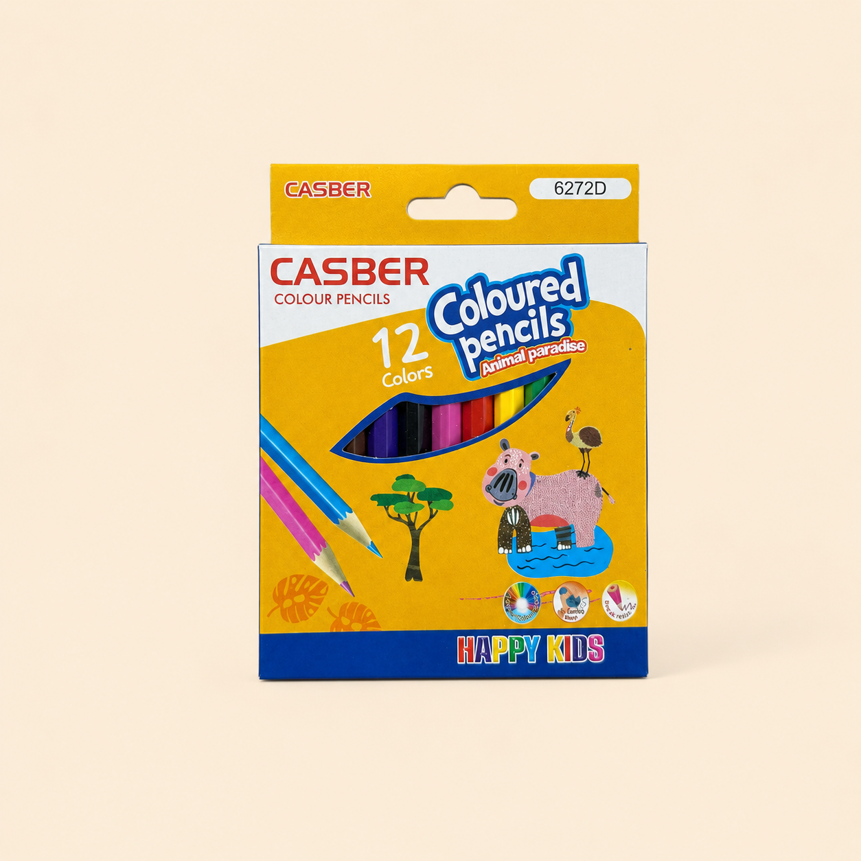 Casber 6272D 12 Colored Pencils – Animal Paradise Drawing & Coloring Pencil Set for Kids - Image 2