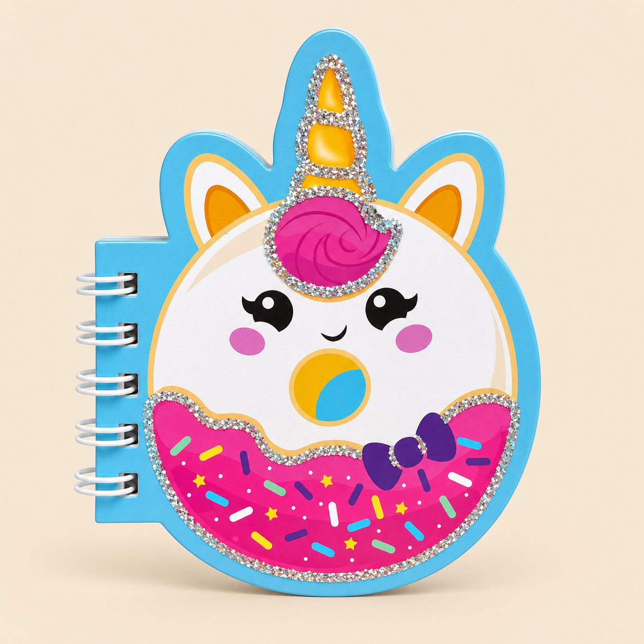 Unicorn Spiral Notebook – Donut-Shaped Kids Notebook with Colorful Decorative Cover - Image 1