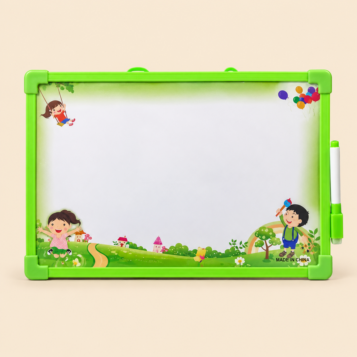 Kids Arabic Alphabet Educational Whiteboard – Double-Sided Learning Board with Animal Pictures & Marker - Image 2