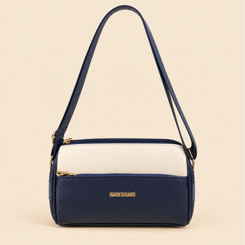 Shoulder Bag with Two-Tone Design and Front Pocket – Baide & Baos - Image 4