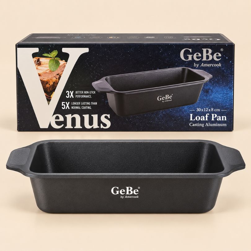 Non-Stick Loaf Pan – GeBe Venus 30 x 12 x 8 cm - Image 1