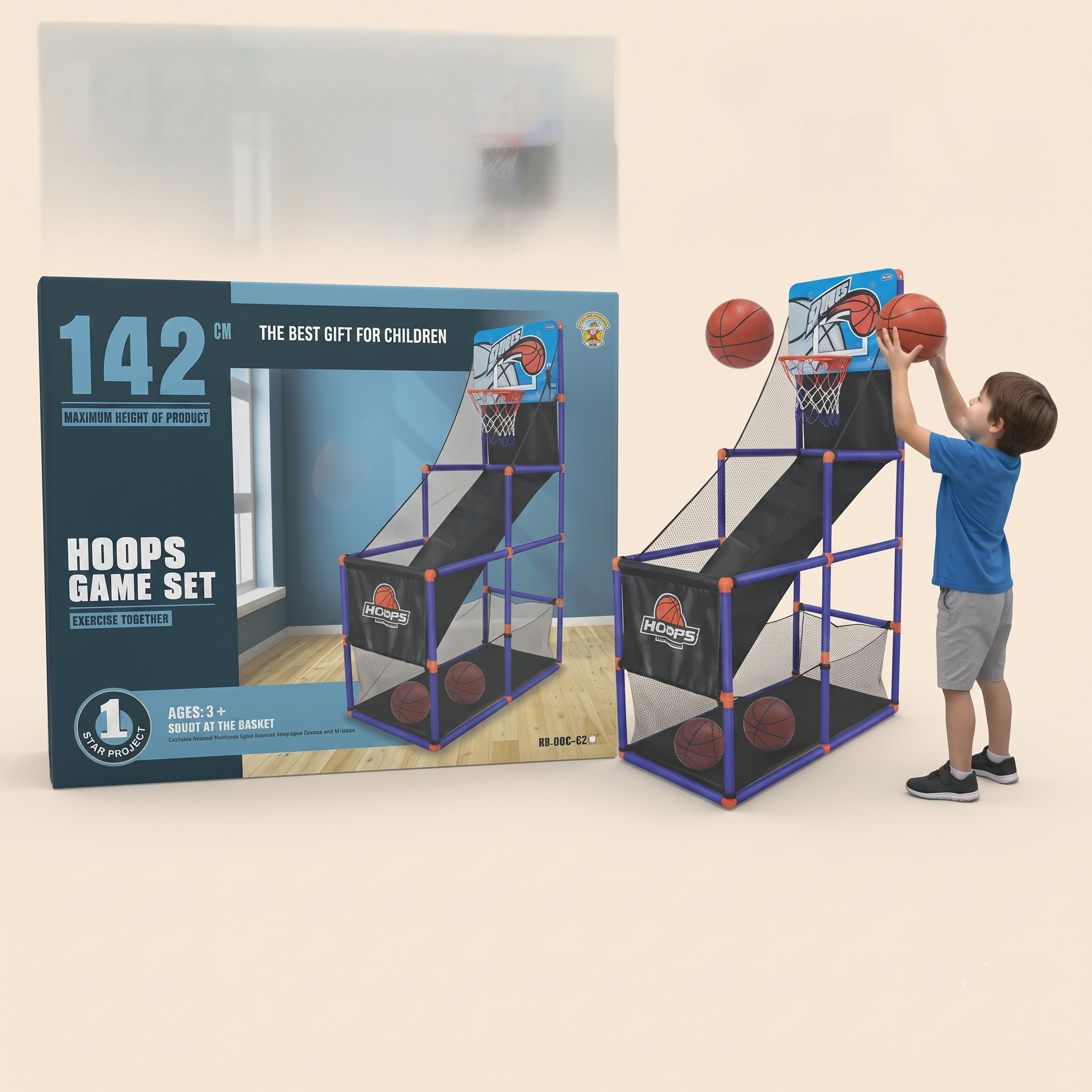 Gemini_Generated_Image_jk1hp8jk1hp8jk1hsssssssss Kids Basketball Hoop Game Set 142 cm Ages 3+ - Image 1