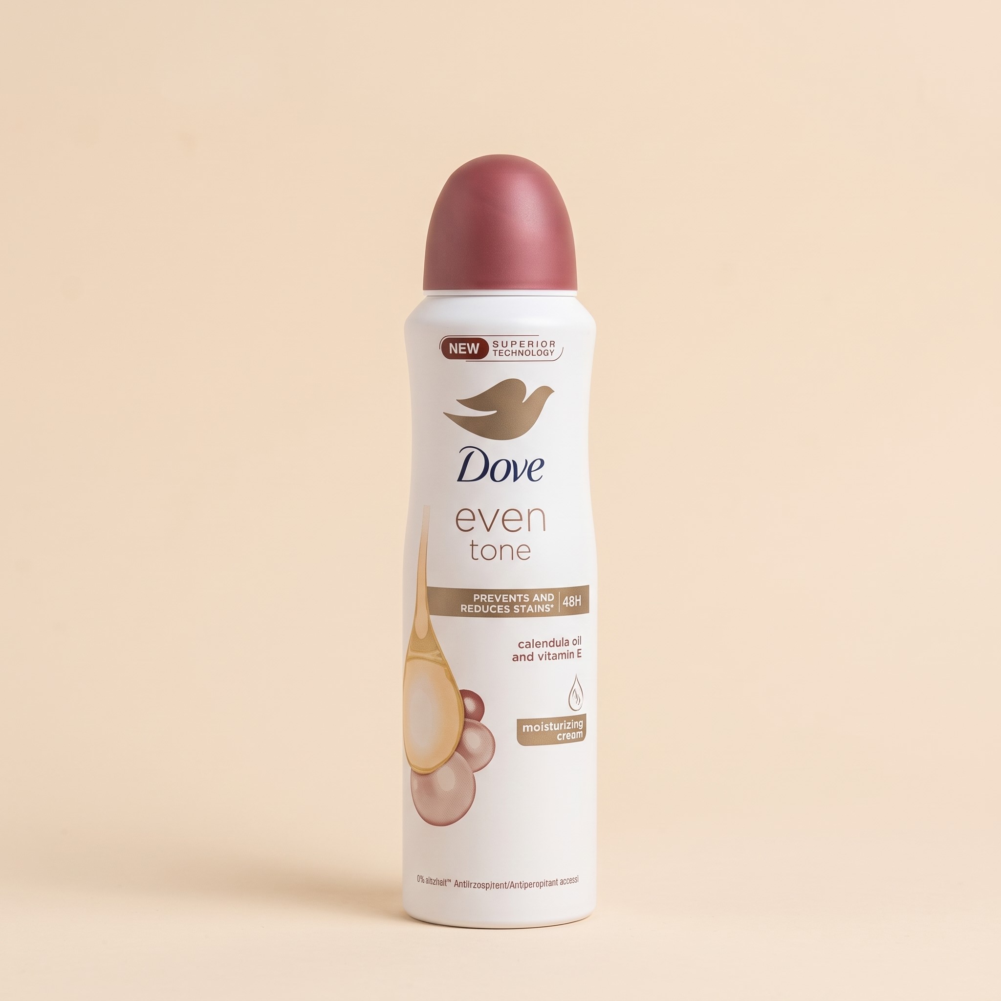 Gemini_Generated_Image_e4n9wqe4n9wqe4n9doneeeeeeeeeeeeeeeeee Dove Even Tone Calendula Oil & Vitamin E Antiperspirant Deodorant Spray 150ml - Image 1