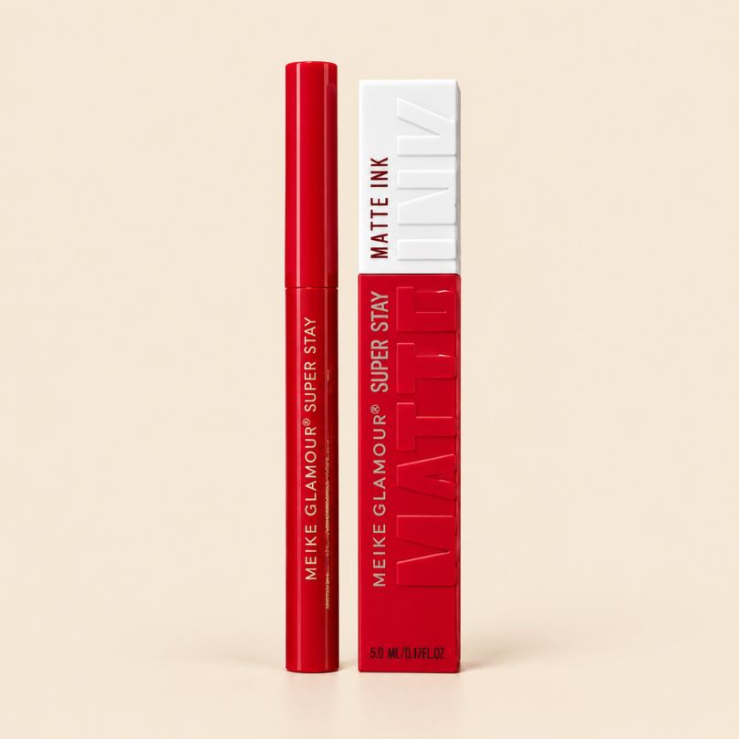 meike-glamour-super-stay-matte-ink-red-lip-duo.png Matte Liquid Lipstick – MEIKE GLAMOUR Super Stay 5 ml - Image 1