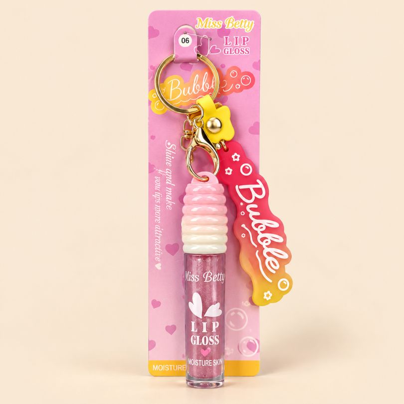 miss-betty-bubble-lip-gloss-keychain-shade-06 Lip Gloss with Keychain – Miss Betty Bubble 06 - Image 1