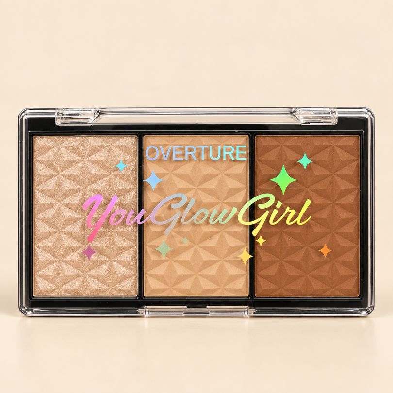overture-you-glow-girl-three-shade-face-palette Makeup Palette with Three Pans – OVERTURE You Glow Girl - Image 1